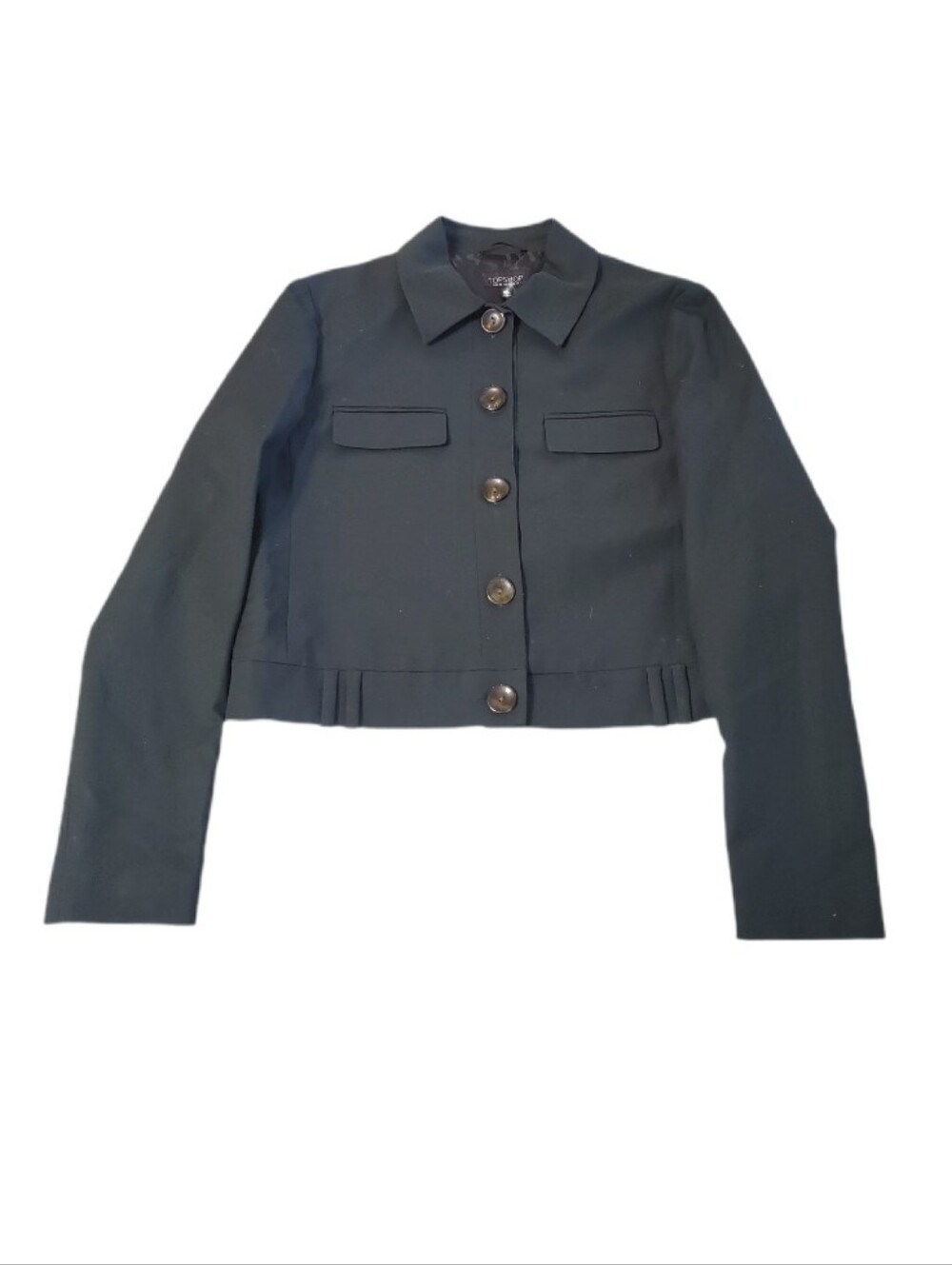 Topshop Women's Black Cropped Utility Jacket Size 6
